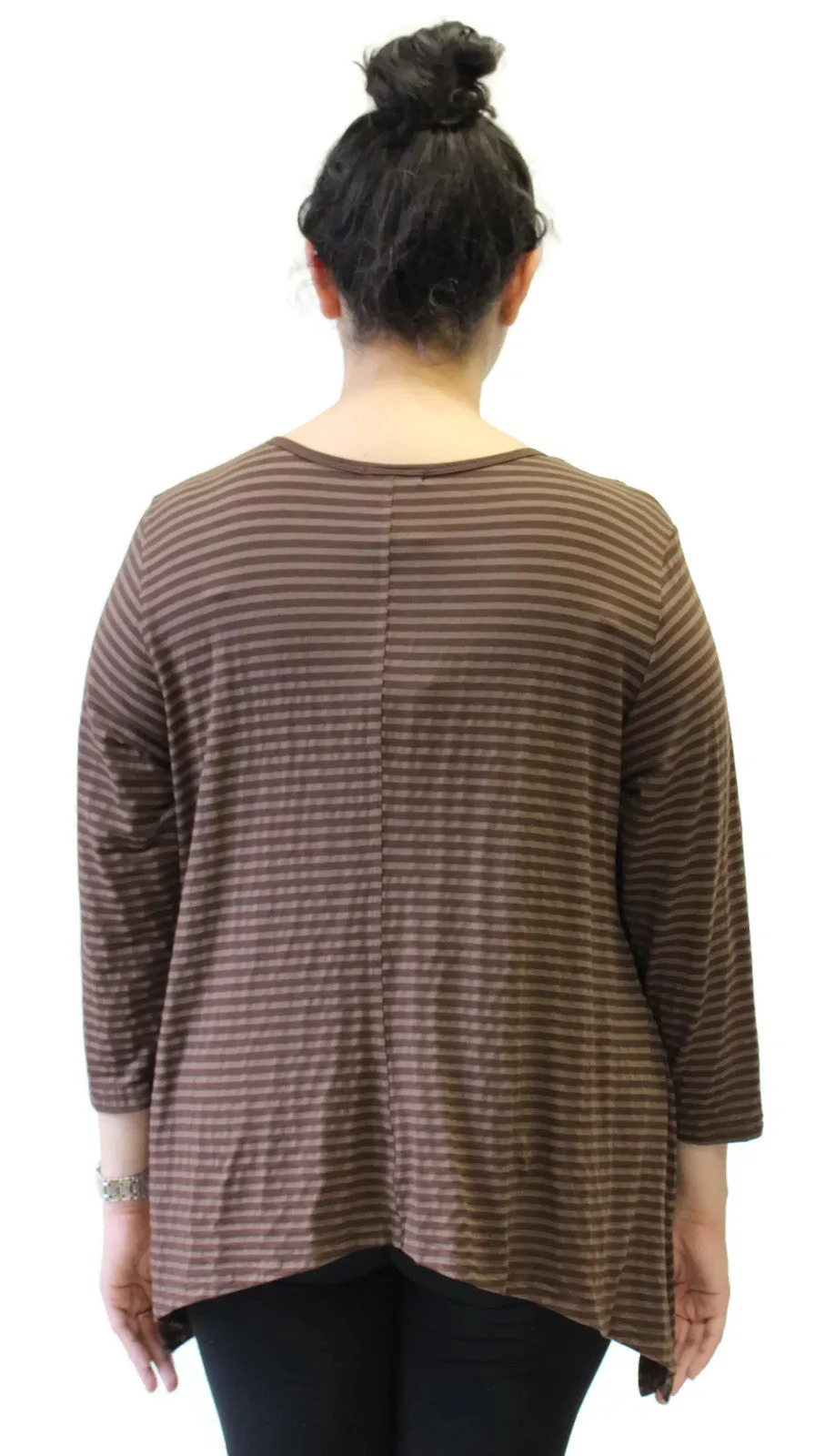 Tonal Striped Pocket Cardigan, Cafe