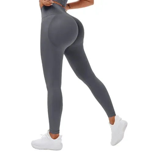 Ultimate Comfort: Seamless Knitted Fitness GYM Pants with Women's High Waist and Hips