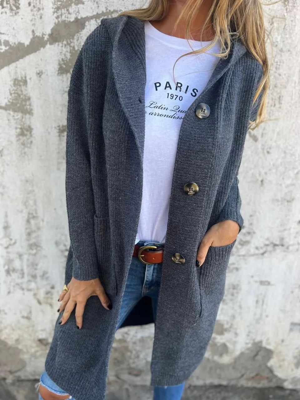 VERONICA - Chic Long Knit Cardigan