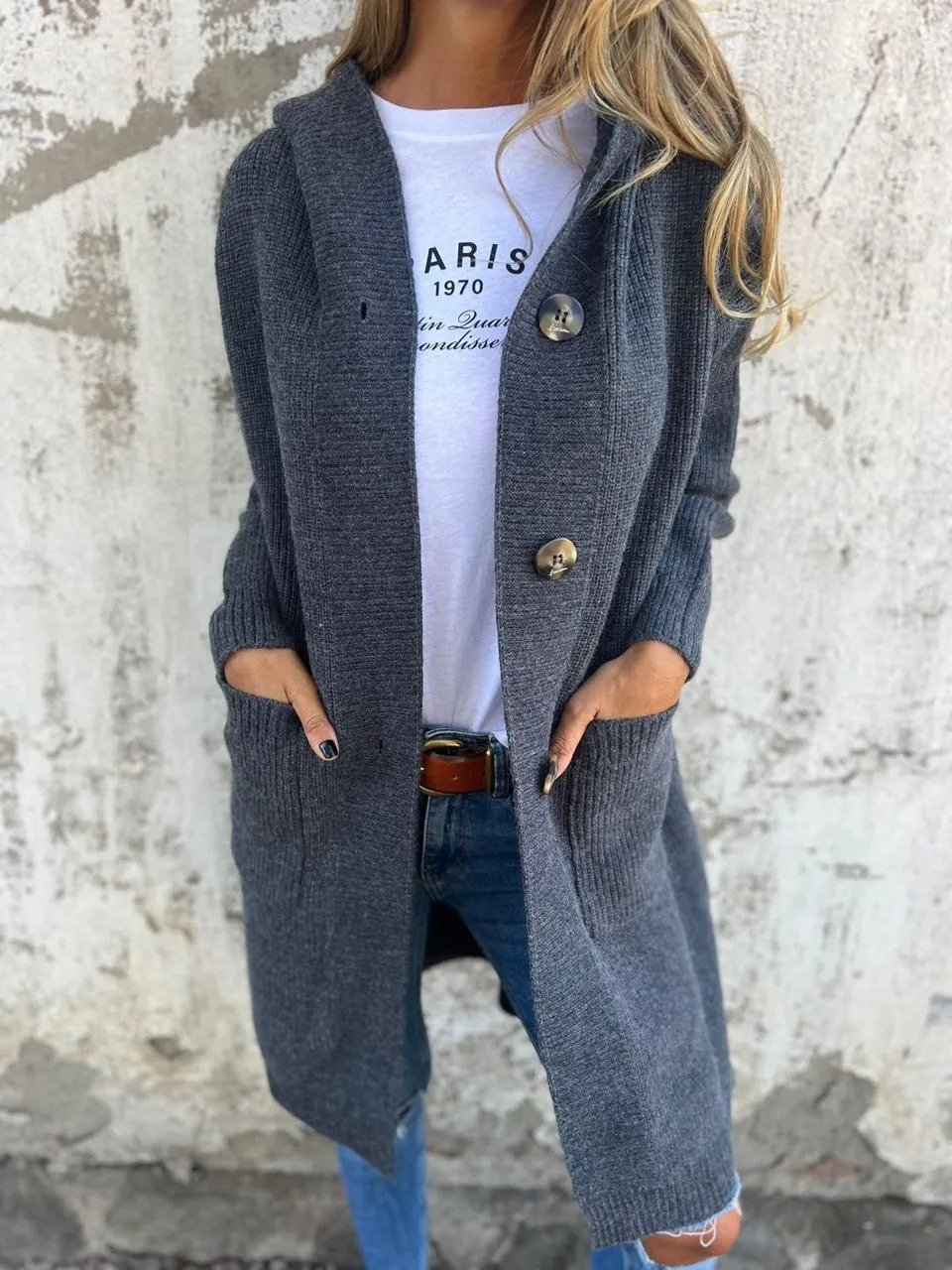 VERONICA - Chic Long Knit Cardigan