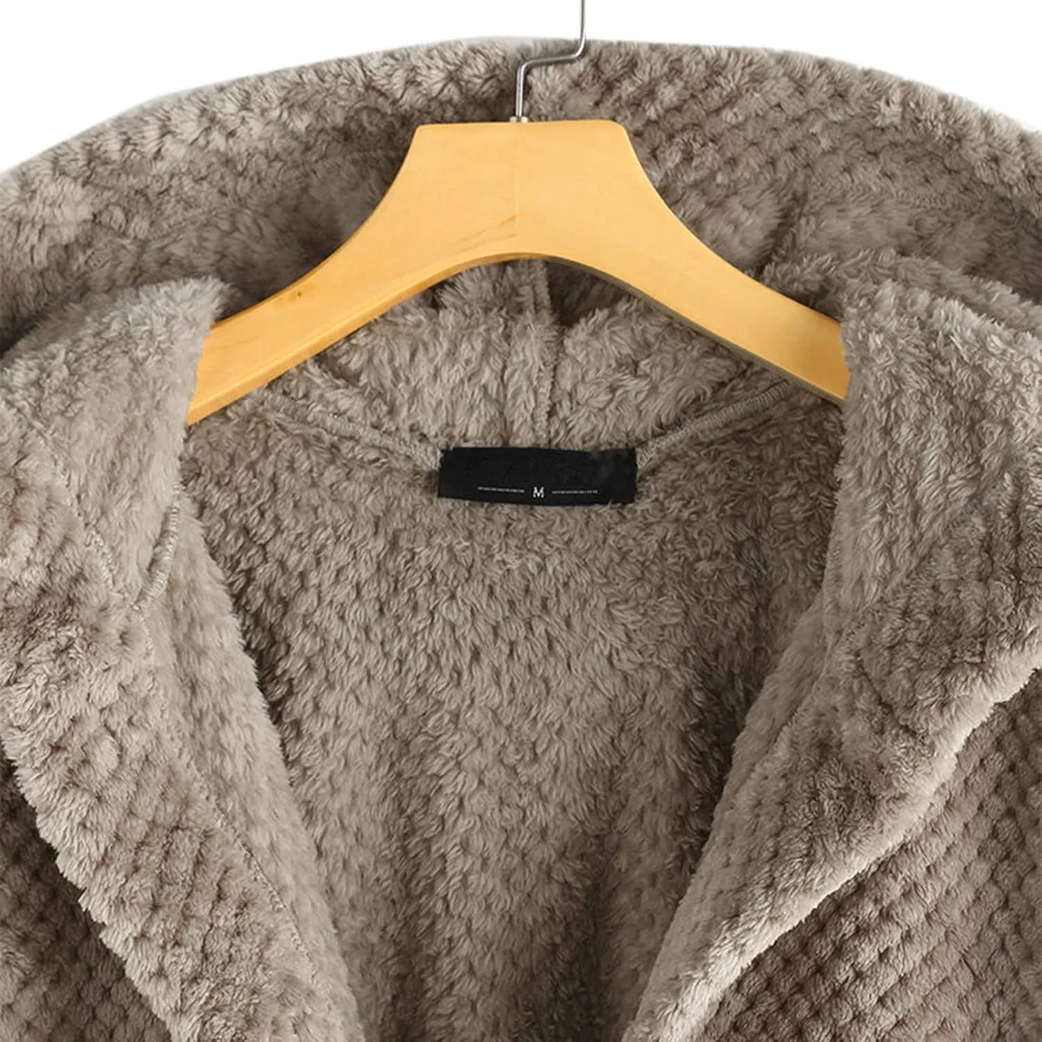 Womens Fuzzy Fleece Jacket Button Hem Plus Size Hoodie Top Sweater Blouse Outerwear with Pockets Snow Jackets for