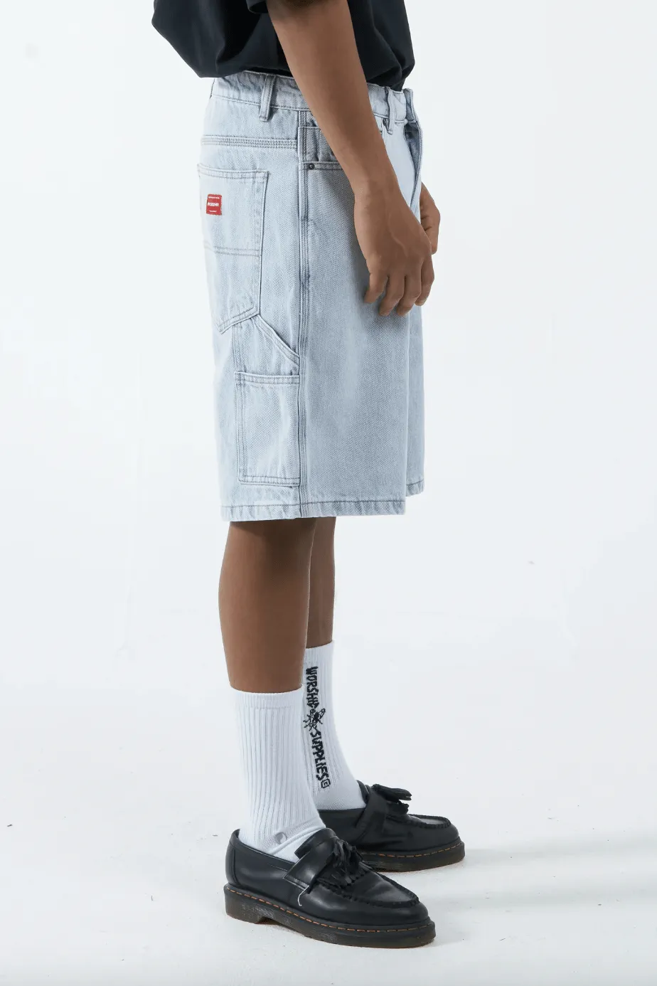 WORSHIP SUPPLIES LOUNGER DENIM SHORT - VANISH BLUE