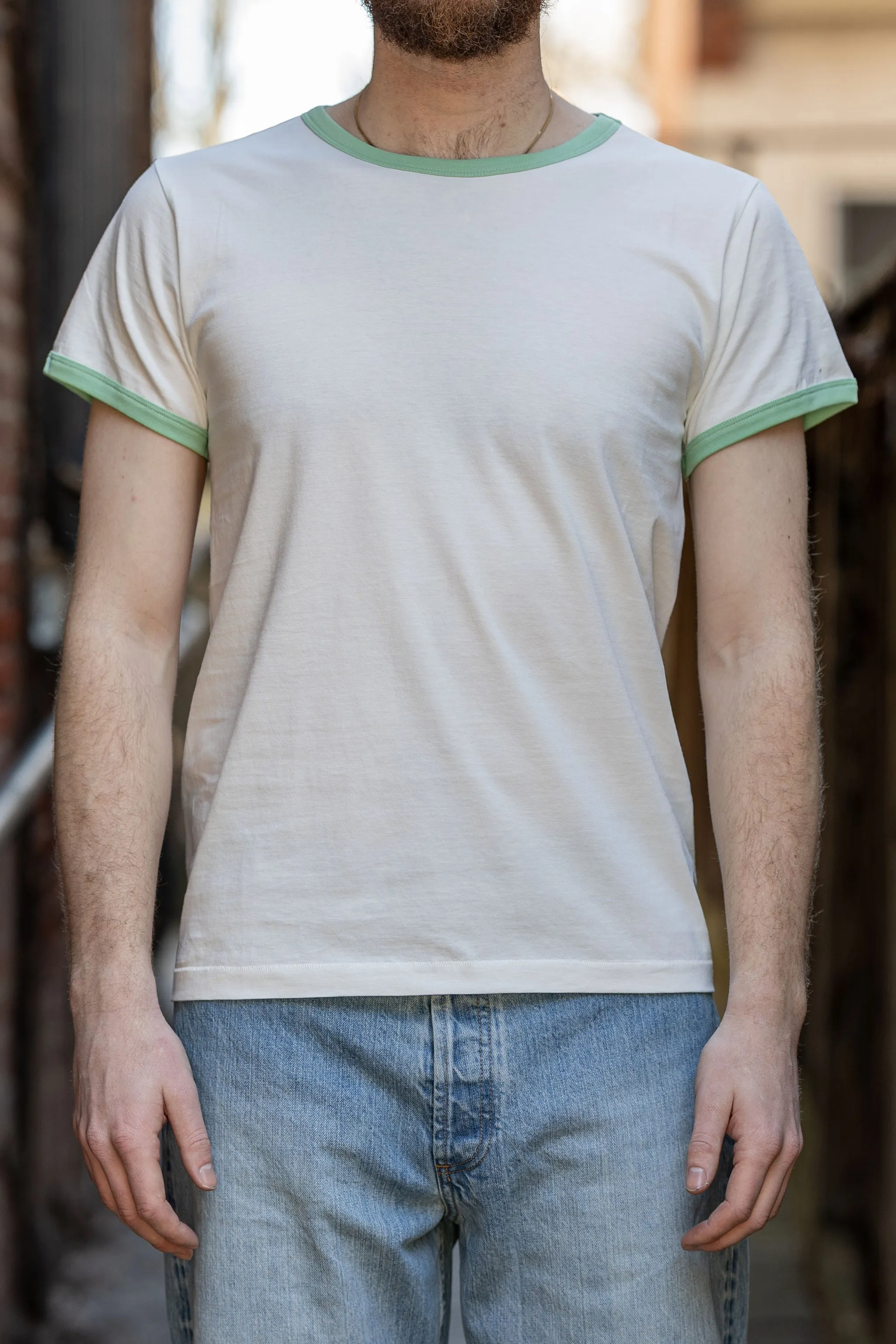 Wythe Tubular Ringer T-Shirt - Celadon