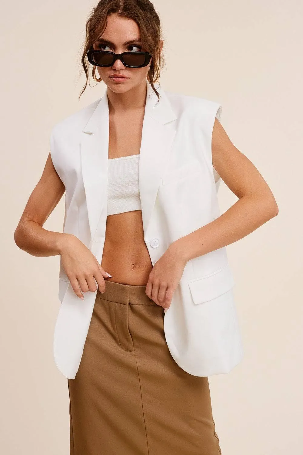 Yay Tay Chic Sleeveless Jacket  Vest