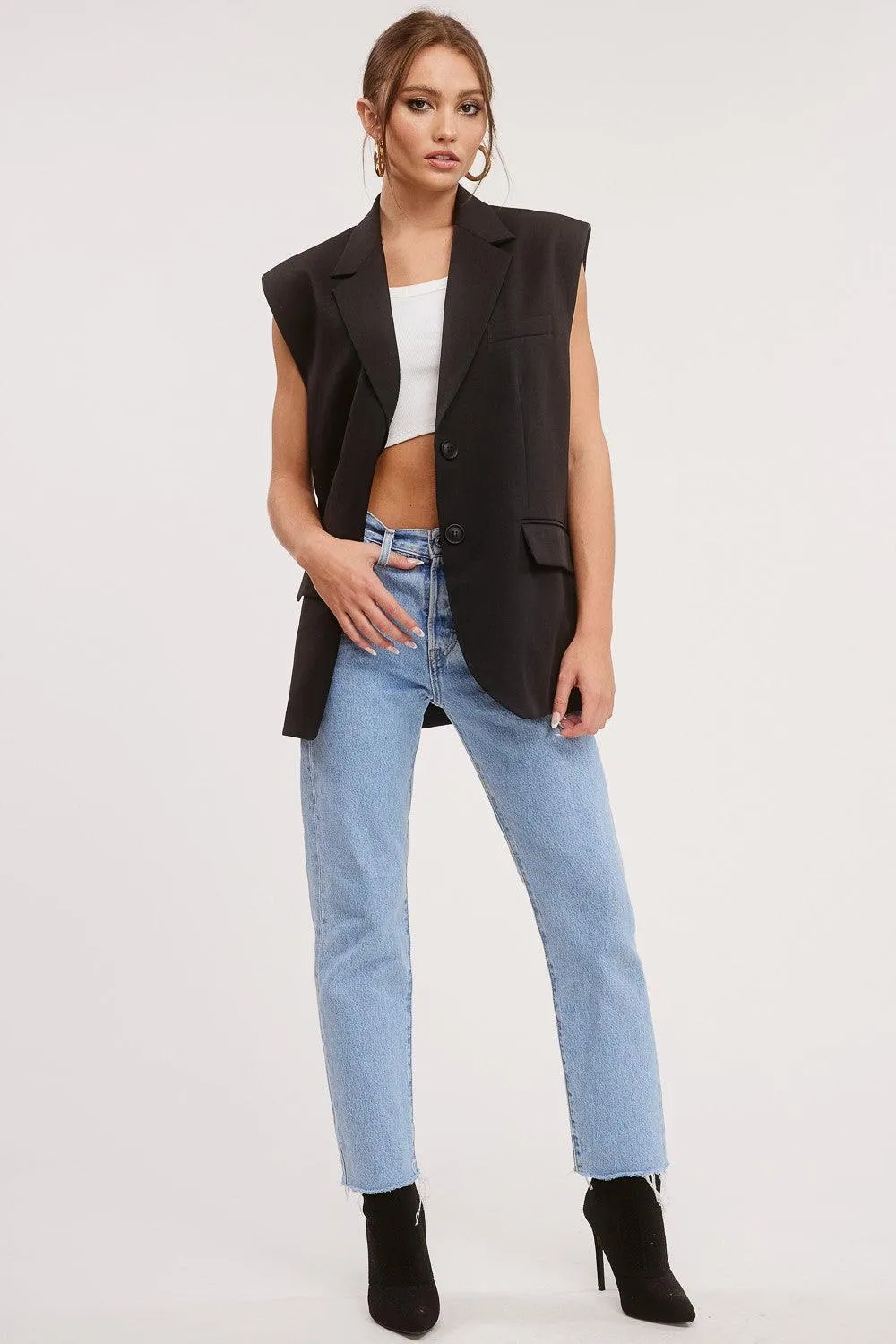 Yay Tay Chic Sleeveless Jacket  Vest