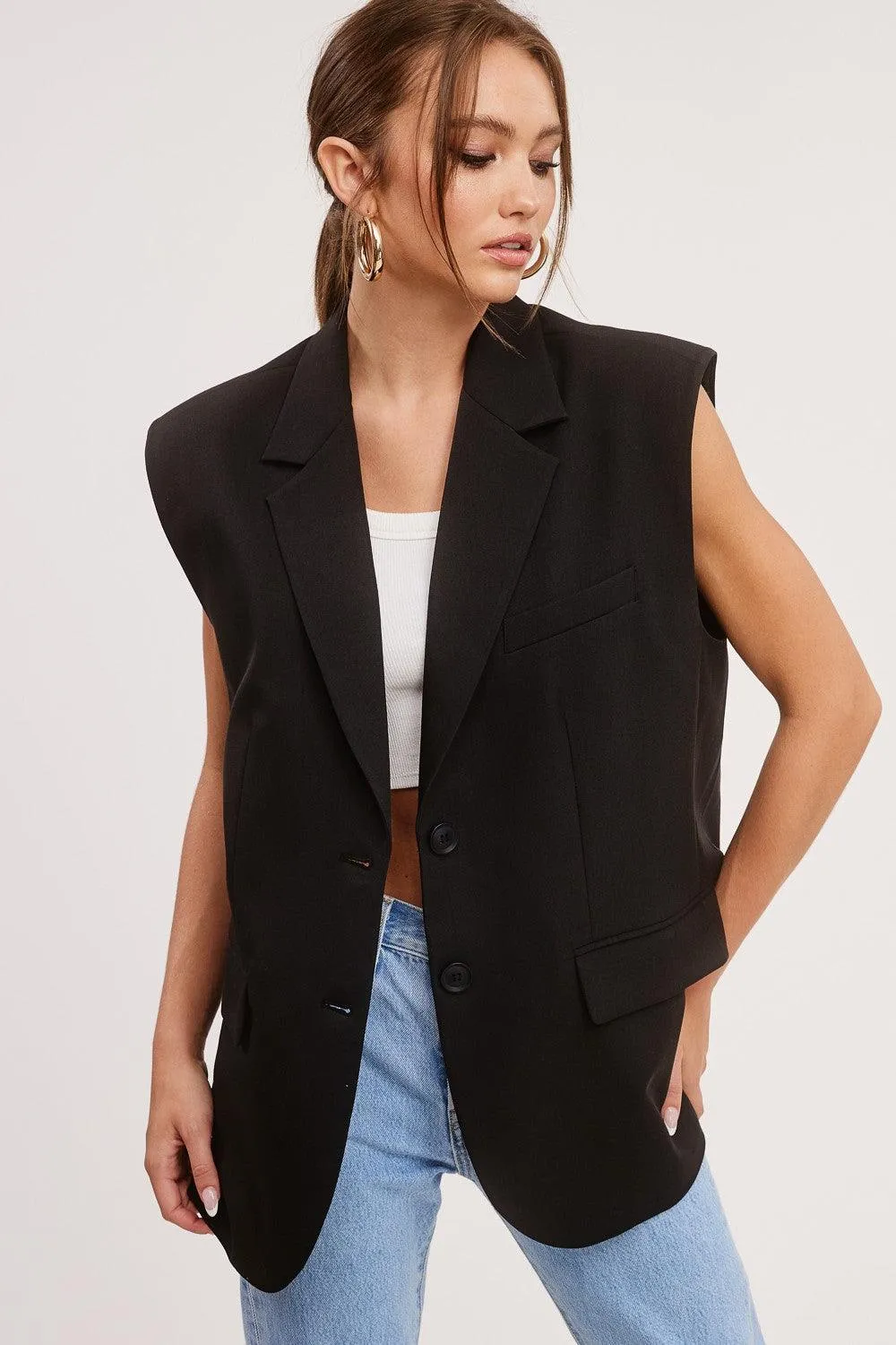 Yay Tay Chic Sleeveless Jacket  Vest